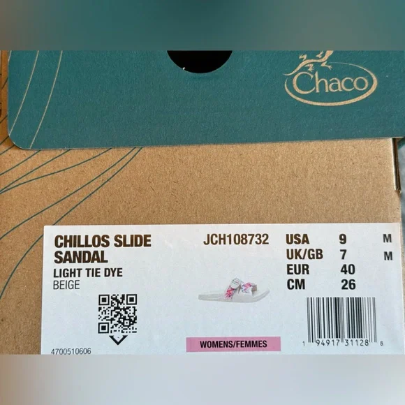 Chaco Womens's Chillos Slide - Light Tie Die (beige
Size 8& 9 - Picture 6 of 8